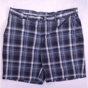 Jos A Bank Mens Shorts Size 42 Bermuda Plaid Blue